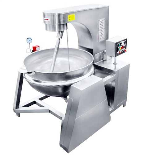 Electromagnetic wok with chili sauce and seafood sauce